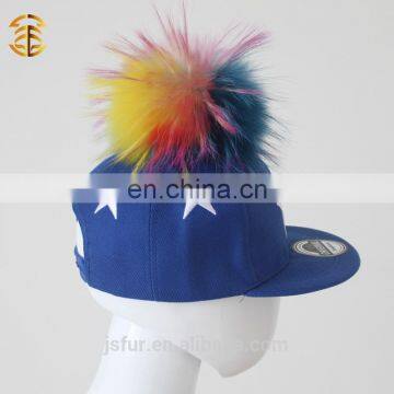 6 Panel Embroidery Custom Sports Pom Pom Snapback Cap for Children