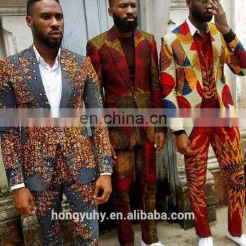 custom men wear coat blazer wax print ankara fabrics for african men clothing