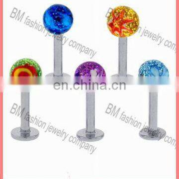 Elegant labret ring plastic body piercing jewelry