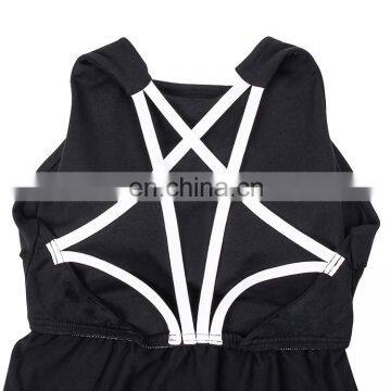 Dropshipping Girls Black Harness Sports Slimming Tank Top Factory photo-4