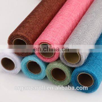 Wholesale polyester wrapping mesh roll for flower