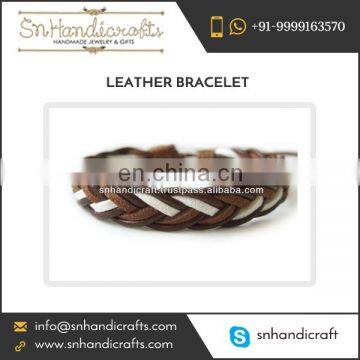 Optimum Quality Leather Stud Bracelet at Low Cost