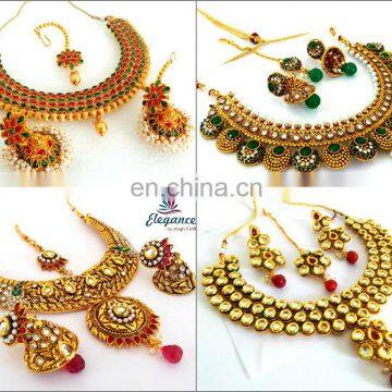 Designer Gold Plated Bridal Jewellery Set - 2017 Fashion New Gold Bridal Jewelry -wedding Gold Plated Jewelry Set