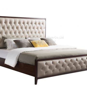 Contemporary Post Modern Solid Wood King Bed Customizable photo-4