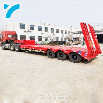 Made in china gooseneck low platform semi low flatbed trailer lowbed truck trailer for sale