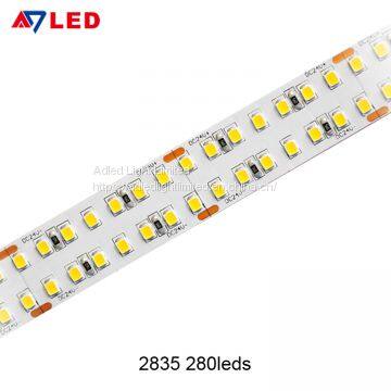 Adled Light high brightness led tape light 280leds 24v 3000K 5600K 6500K flexible led strip for led aluminum snap light box