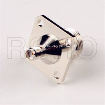 Flange SMA Jack Female to Straight N RF Coaxial Connector Adapter