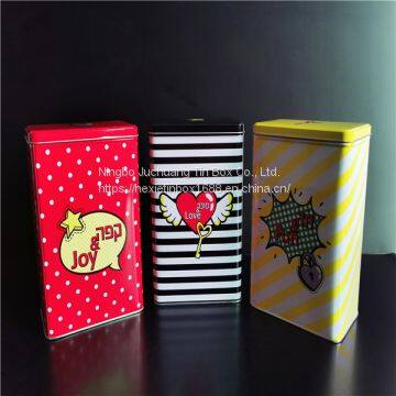 Tea coffee Metal Tin Box Square Tin package