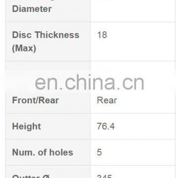 Brake Disc Rear Axle Rotor 42431-60290 For Land Cruiser UZJ200 VDJ20 4.5L 4.6L 4.7L for Lexus LX570 URJ201 5.7L