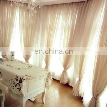 Wholesale elegant solid color sheer curtains voile