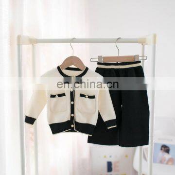 Korean children's clothing autumn and winter models, children's sweater and trousers two-piece suit, girls and ladies