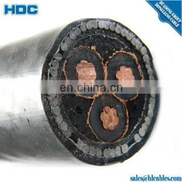 6/10KV multicore cable copper conductor xlpe pvc steel wire armored SWA 3C X 150mm power cable