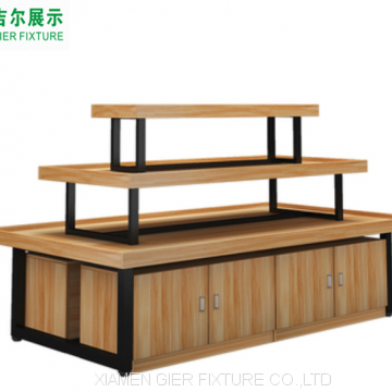 Wood Customized Grocery Store Shopping Mall Retail Store Shoes Display Rack and Stand