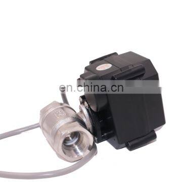 3.6v 12v 24v 110v 220v 2way stainless steel electric motorized valve for water leaakge detection