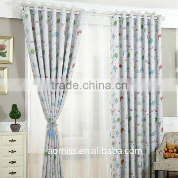 Luxury Hotel Home School Fireproof 100% Polyester Printed Blackout Hotel Curtains