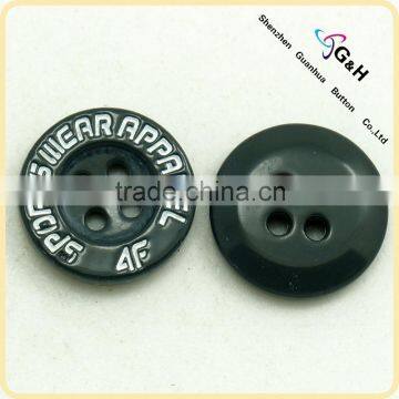 customized 4 hole painted metal button