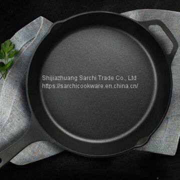 Hot Sale 12 Inch Cast Iron Skillet Fry Pan, Wholesale Cast Iron Cookware, Polished Cast Iron Skillet