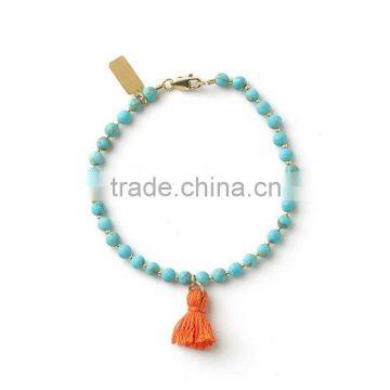 2016Turquoise Bracelets Tassel Bracelets Handmade Turquoise Bead Bracelet