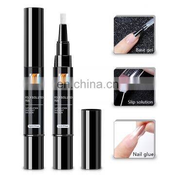3 In 1 Poly Slip Solution Pen Base Coat Nail Glue for Acrylic Poly Gel Nail Art photo-6
