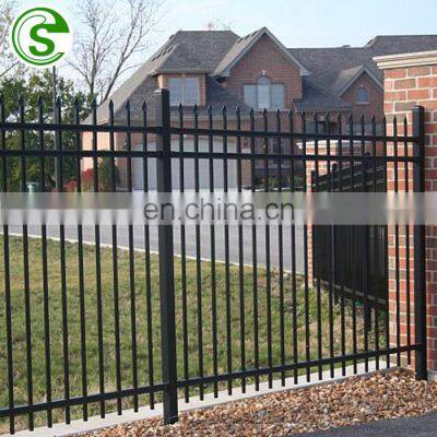 powder coated galvanized garden fencing panel tubular steel fence price