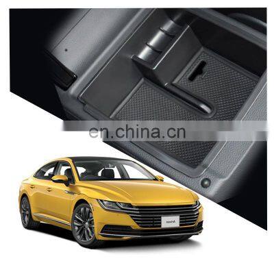 Interior Accessories Parts Silicone Armrest Rest Storage Box Center Control Console Organizer Tray For VW Arteon 2017-2020