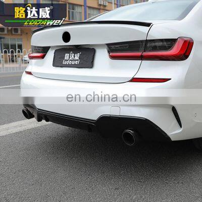 High Quality Ludawei New 3 Series G20 G28 Modified Decoration Accessories 320i 325i 330i Round Tube Rear Lip for BMW photo-3