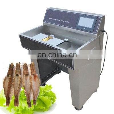 High Efficiency Stainless Steel Automatic Prawn Halves Shrimp Deveiner Back Cutting Machine