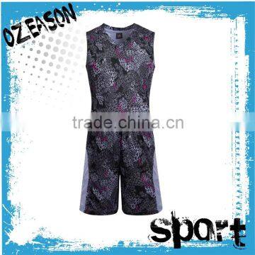 Hot sale latest design men's camo basketball uniform team wear