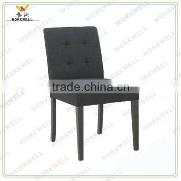 WorkWell good fabric dining room chair with Rubber wood legs Kw-D4152