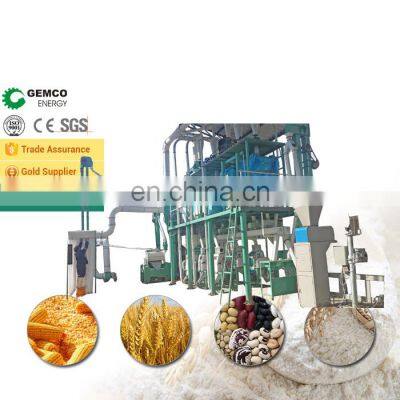 30 ton per day small automatic corn grits maize flour mill automatic maize milling plant