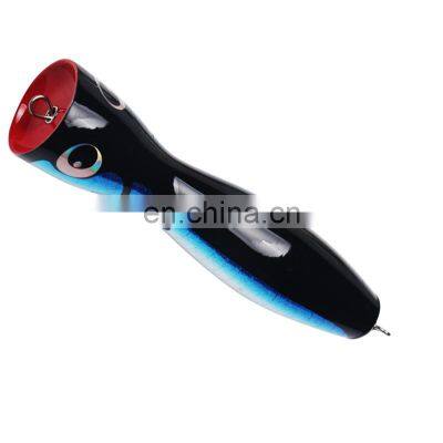 2020 Yajie Outdoors 20cm/120g Topwater Wooden Popper Surface Popping Lures Sea Handmade Fishing Baits photo-3