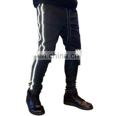 Wholesale Men's Fitness Reflective  Basketball Hip Hop  streetstyle/denim/rippedjeans/patched jeans