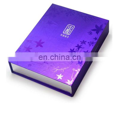 Custom high quality UV printing magnetic closure gift  lid packing box clothing packaging