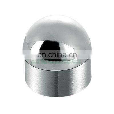 Round Balustrade Post Top Decorative Stainless Steel Handrail Post Pipe End Cap Fittings