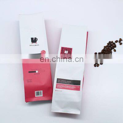 Custom Printed Matte Surface Side Gusset 12oz Coffee Bags With Valve