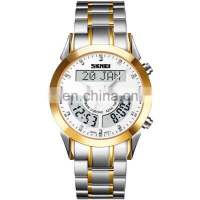 Skmei Q036 Luxury Stainless Steel Muslim Friend Wristwatch Men Led Digital Azan Watches