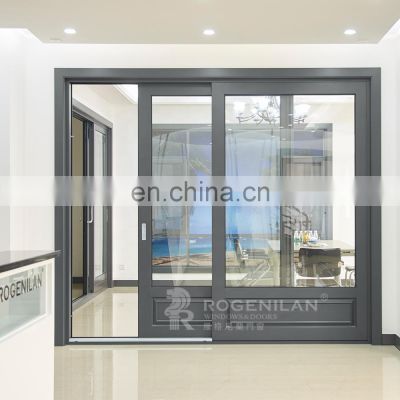 Modern aluminium alloy tempered glass sliding doors