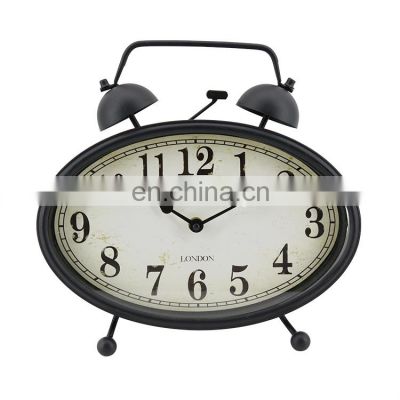 Simple antique style decorative children mini twin bell desktop table kids alarm clock for kids