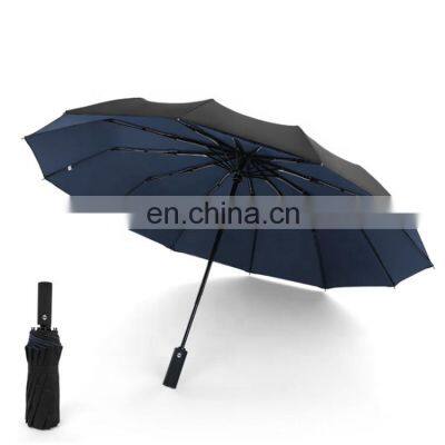 23 Inch Travel Sun and Rain Windproof Umbrella 3 Fold Double Side Umbrella