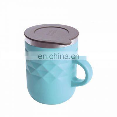 Portable Stainless Steel Warmer Coffee Mug Cup Insulated Travel Tumbler Cups Vacuum Thermal Coffee Mug Silicone Lid Custom Logo