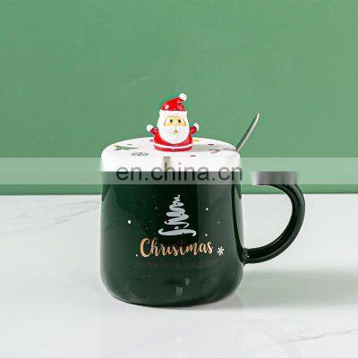 Affordable Creative Japanese Santa Luxury Christmas White Cup Ceramic Tea Cute Custom Coffee Mug photo-4