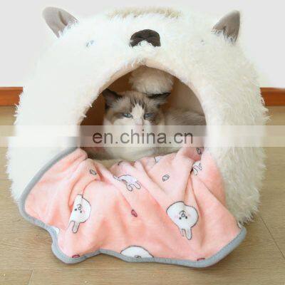 Trendy Polyester Warm Bed Private Label Luxury Soft Dogs Cats Custom Pet Blankets Wholesale photo-4