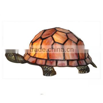 Stained Glass Tiffany Style Turtle Night Light Table Desk Lamp