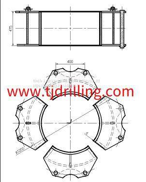 Φ1000mm casing extractor with electricity motor power pack for secant pile，with 880mm reduction insert