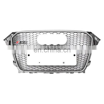 Replacement RS4 car front grille for Audi A4 B85 A4L silver center honeycomb mesh high quality bumper grill 2013-2016