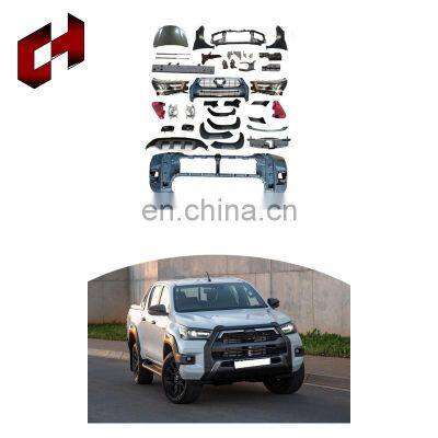 CH Hot Sale Pp Plastic Black Bumper Roof Spoiler Brake Turn Signal Facelift Bodykit For Toyota Hilux 2005-2018 To 2020 Or 2021