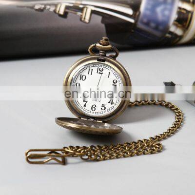 GOHUOS High quality alloy simple vintage pocket wrist watch quartz analog large face watch