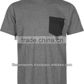 Contrast Pocket Grey T-shirt