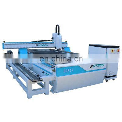 UTECH Wood PVC MDF cutting machine  plywood moulding machine for kitchen door atc cnc router with rotary