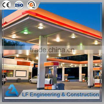 2016 new portal frame steel structure for shell gas station